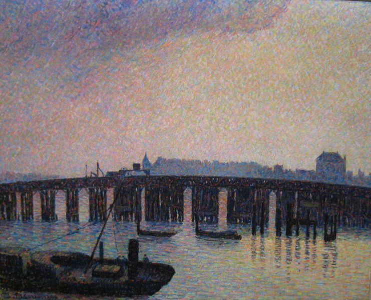 Old Chelsea Bridge - Camille Pissarro Paintings